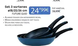 HiperDino Set 3 sartenes oferta