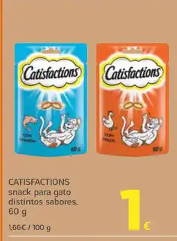 HiperDino CATISFACTIONS snack para gato distintos sabores oferta
