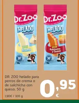 HiperDino DR. ZOO helado para perros de crema o de salchicha con queso oferta