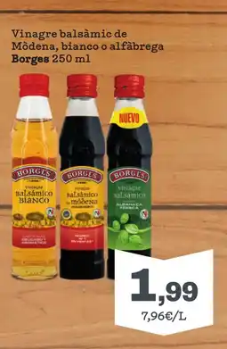 Sorli BORGES Vinagre balsàmic de Mòdena, bianco o alfàbrega oferta