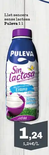 Sorli PULEVA Llet sencera sense lactosa oferta