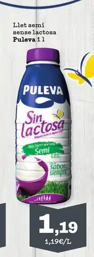 Sorli PULEVA Llet semi sense lactosa oferta