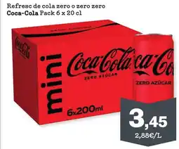 Sorli COCA-COLA Refresc de cola zero o zero zero oferta