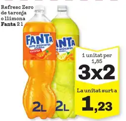 Sorli FANTA Refresc Zero de taronja ollimona oferta