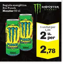 Sorli MONSTER Beguda energètica Rio Punch oferta