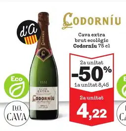 Sorli CODORNÍU Cava extra brut ecològic oferta