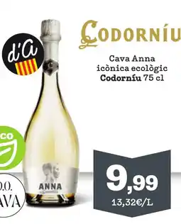 Sorli CODORNÍU Cava Anna icònica ecològic oferta
