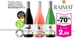 Sorli RAIMAT CLAMOR Vi blanc, rosat o negre DO Costers del Segre ecològic oferta