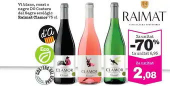 Sorli RAIMAT CLAMOR Vi blanc, rosat o negre DO Costers del Segre ecològic oferta