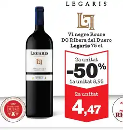 Sorli LEGARIS Vi negre Roure DO Ribera del Duero oferta