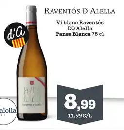 Sorli PANSA BLANCA Vi blanc Raventós DO Alella oferta