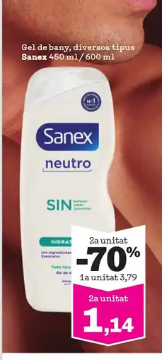 Sorli SANEX Gel de bany, diversos tipus oferta