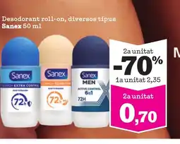 Sorli SANEX Desodorant roll-on, diversos tipus oferta