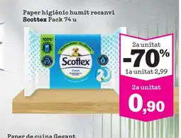 Sorli SCOTTEX Paper higiènic humit recanvi oferta