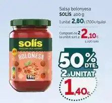 Condis Solís - salsa bolonyesa oferta
