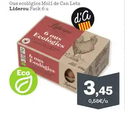 Sorli LIDEROU Ous ecològics Molí de Can Lets oferta