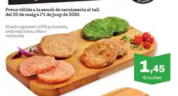 Sorli Hamburgueses 100% pollastre, amb espinacs, ceba o verdures oferta