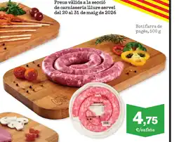 Sorli Preus vàlids a la secció de carnisseria lliure servei del 20 al 31 de maig de 2026 oferta