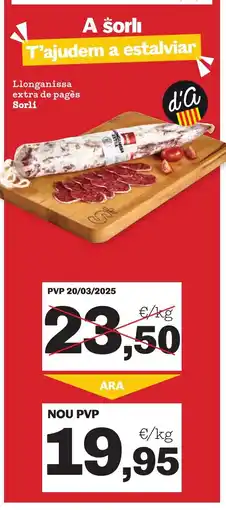Sorli SORLI Llonganissa extra de pagès oferta
