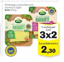 Sorli ARLA Formatge a talls Havarti normal o light oferta