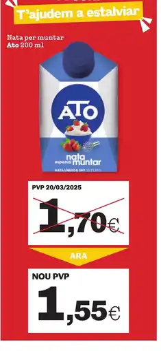 Sorli ATO Nata per muntar oferta