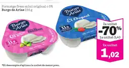 Sorli BURGO DE ARIAS Formatge fresc mini original o 0% oferta