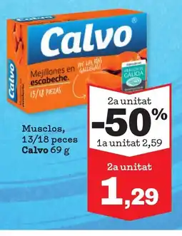 Sorli CALVO Musclos, 13/18 peces oferta