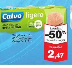 Sorli CALVO Tonyina en oli d'oliva lleuger oferta