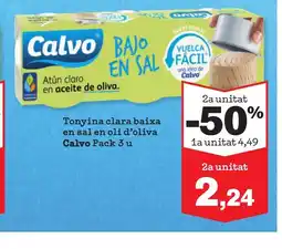 Sorli CALVO Tonyina clara baixa en sal en oli d'oliva oferta
