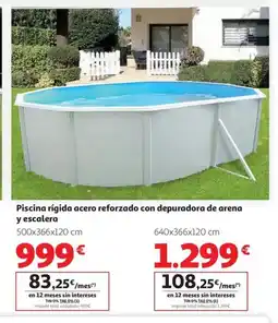 Alcampo Piscina rígida acero reforzado con depuradora de arena y escalera oferta