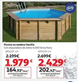 Alcampo Piscina en madera Vanille oferta