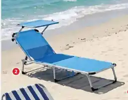 Alcampo Tumbona plegable con parasol regulable 4 posiciones oferta