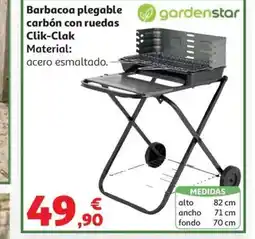 Alcampo GARDENSTAR Barbacoa plegable gardenstar oferta