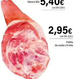 Cash Ifa Paleta de cerdo c/h oferta