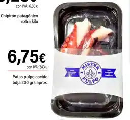 Cash Ifa Patas pulpo cocido bdja oferta