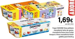 Cash Ifa DANONE Yogur fresa plátano macedonia tarta de queso, macedonia fresa coco frutas bosque o fresa macedonia limón galleta oferta