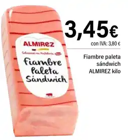 Cash Ifa ALMIREZ Fiambre paleta sándwich oferta