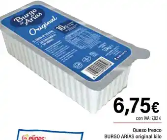 Cash Ifa BURGO ARIAS Queso fresco original oferta