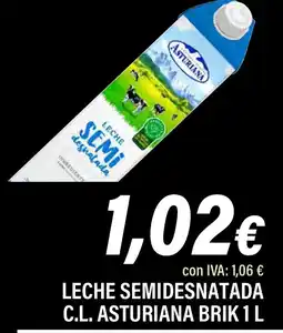 Cash Ifa ASTURIANA Leche semidesnatada c.l. oferta