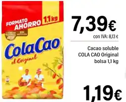 Cash Ifa COLA CAO Cacao soluble Original oferta