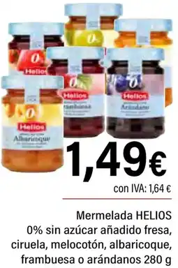 Cash Ifa HELIOS Mermelada 0% sin azúcar añadido fresa, ciruela, melocotón, albaricoque, frambuesa o arándanos oferta