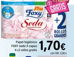 Cash Ifa FOXY Papel higiénico seda 3 capas 4+2 rollos gratis oferta