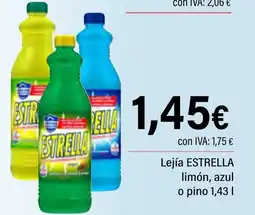 Cash Ifa ESTRELLA Lejía limón, azul o pino oferta