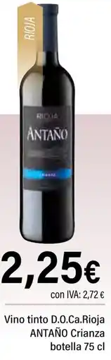 Cash Ifa ANTAÑO Vino tinto D.O.Ca.Rioja Crianza oferta