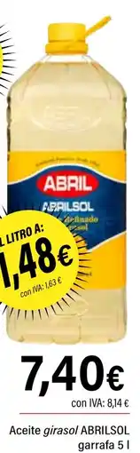 Cash Ifa ABRILSOL Aceite girasol garrafa oferta