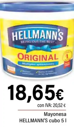 Cash Ifa HELLMANN'S Mayonesa cubo oferta