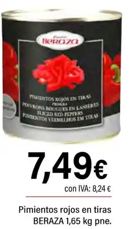 Cash Ifa BERAZA Pimientos rojos en tiras oferta
