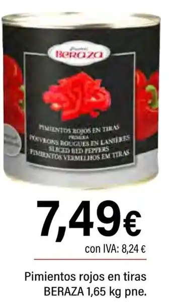 Cash Ifa BERAZA Pimientos rojos en tiras oferta
