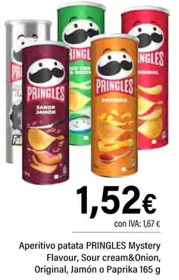 Cash Ifa PRINGLES Aperitivo patata Mystery Flavour, Sour cream&Onion, Original, Jamón o Paprika oferta