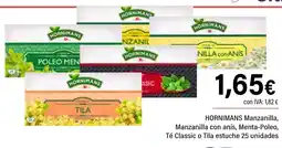 Cash Ifa HORNIMANS Manzanilla, Manzanilla con anís, Menta-Poleo, Té Classic o Tila estuche oferta